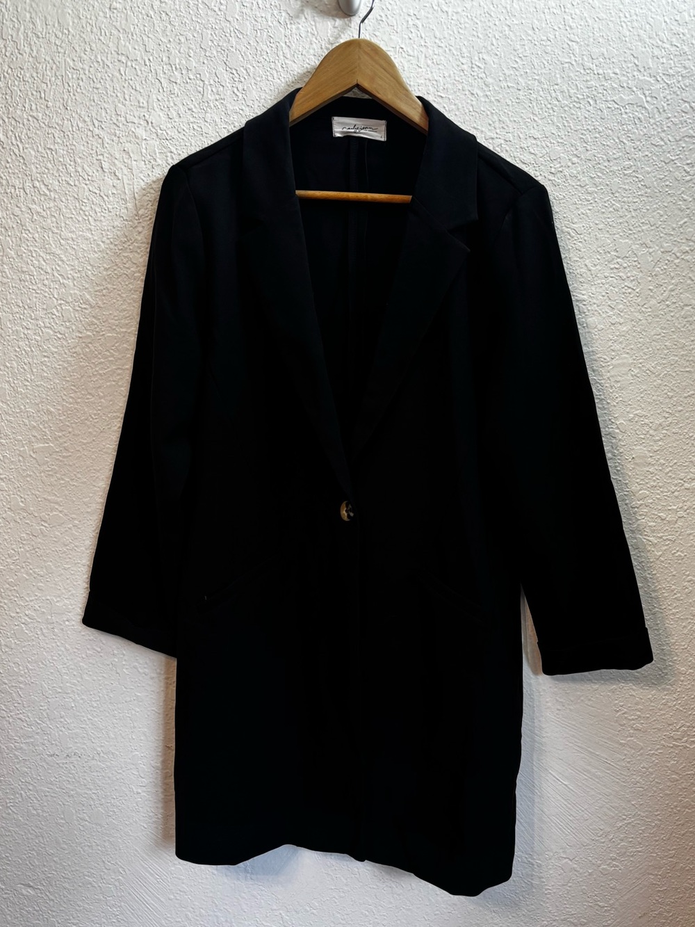 Carly Jean Los Angeles Long Line Blazer Size Large